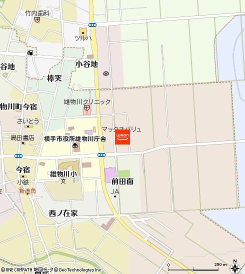 マックスバリュ新雄物川店付近の地図